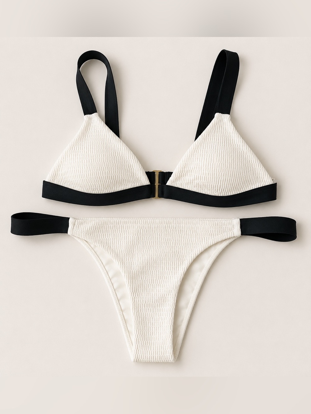 Vitamin A Black and White Bikini Set in Ibiza XS